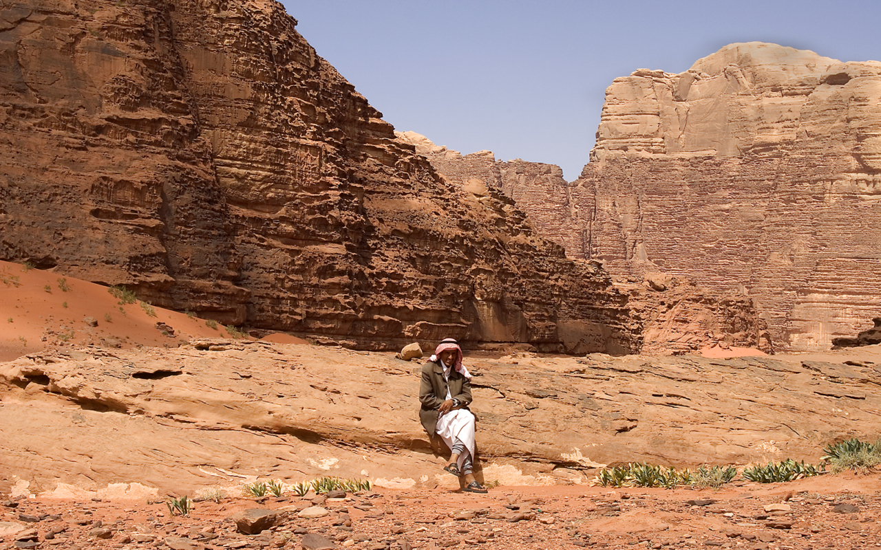 Rain in Wadi Rum, Jordan